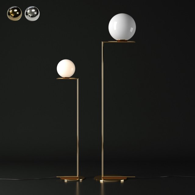 floor lamp ic 3D Model .c4d .max .obj .3ds .fbx .stl .blend 