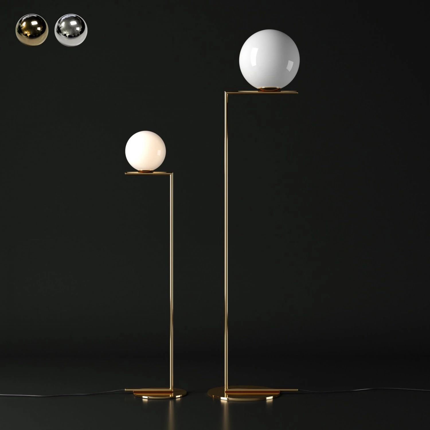 floor lamp ic 3D Model .c4d .max .obj .3ds .fbx .stl .blend 