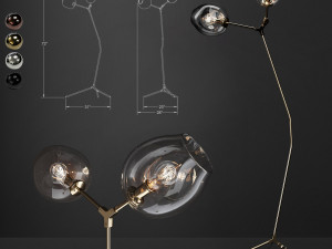 floor lamp branching bubble 3Dモデル