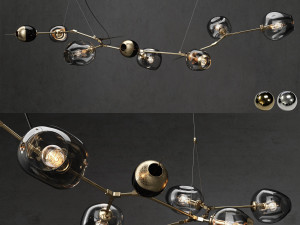 branching burst 6 lamps 3D Model