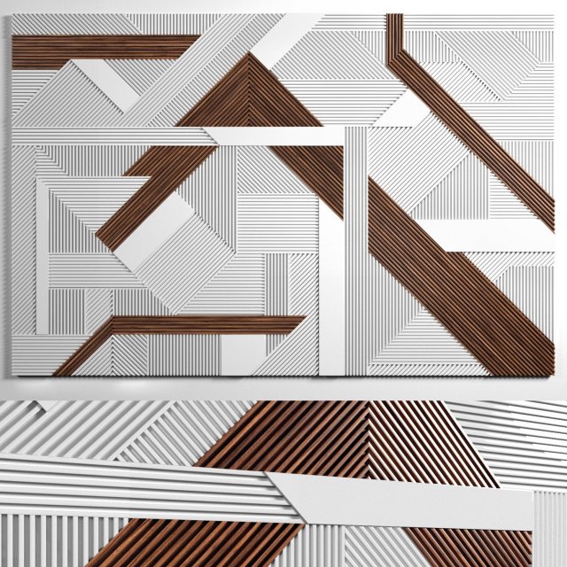 wooden panels 2 3D Модель .c4d .max .obj .3ds .fbx .stl .blend 