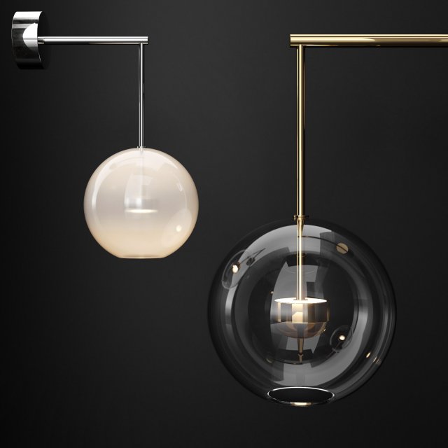 wall light g c bolle soffio vertical short 3D Model .c4d .max .obj .3ds .fbx .stl .blend 