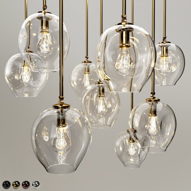 collection branching bubble 1 lamps Model 3D .c4d .max .obj .3ds .fbx .stl .blend 