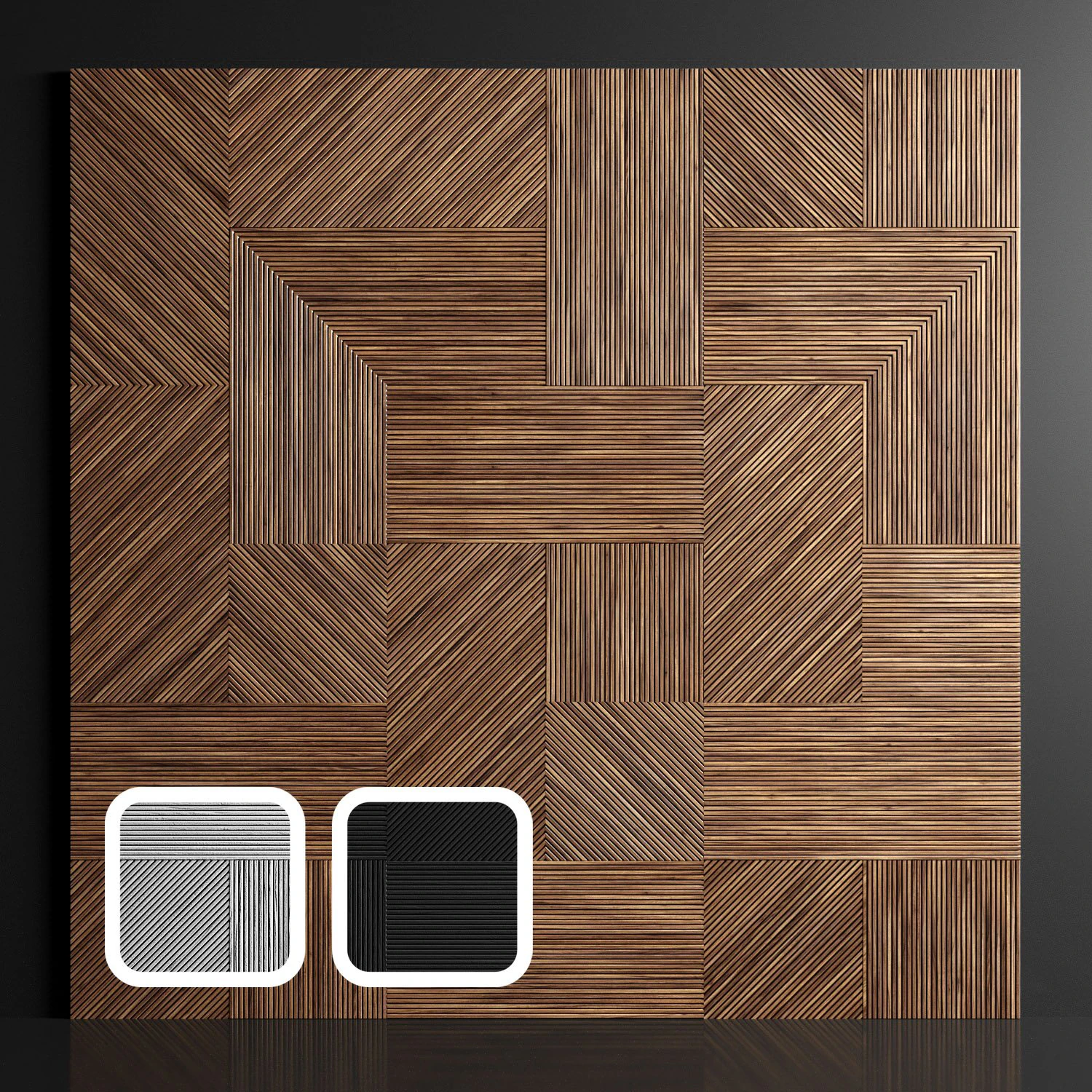 wooden panels 3 3D Model .c4d .max .obj .3ds .fbx .stl .blend