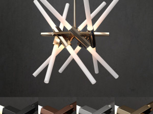 chandelier agnes 12 lights 4 colors 3D Model