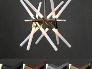 샹들리에 아그네스 12 등 4 색 3D 모델