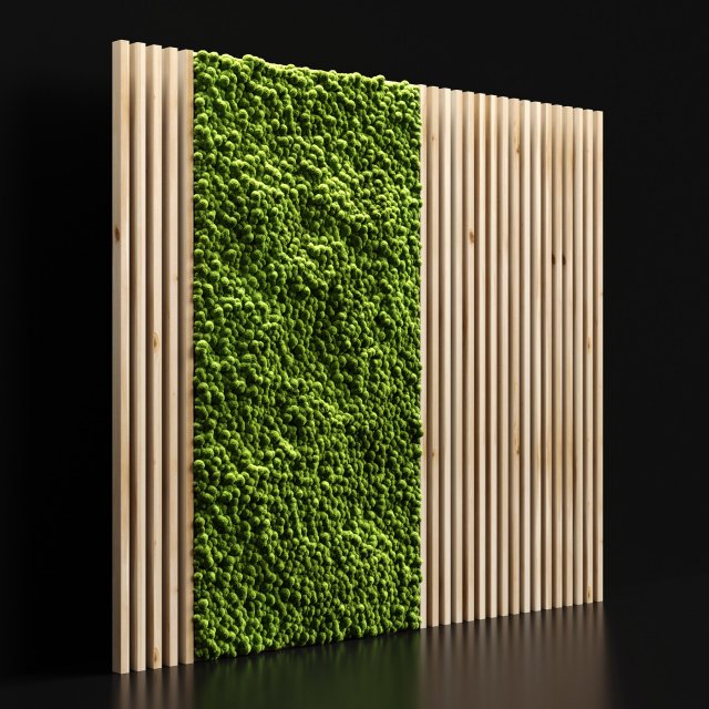 vertical garden and planks 3D Модель .c4d .max .obj .3ds .fbx .stl .blend 