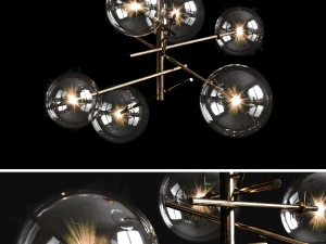 люстра gallotti radice bolle 6 ліхтарів 3D Модель