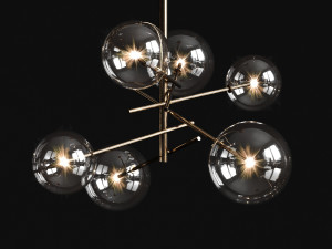 chandelier gallotti radice bolle 6 lights Model 3D