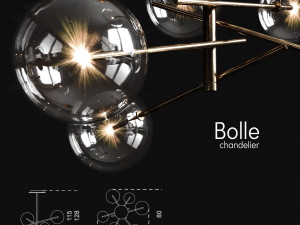 chandelier gallotti radice bolle 6 lights Model 3D