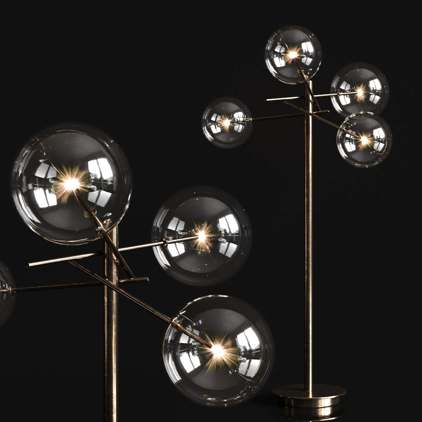 floor lamp gallotti radice bolle 3D Model .c4d .max .obj .3ds .fbx .stl .blend 