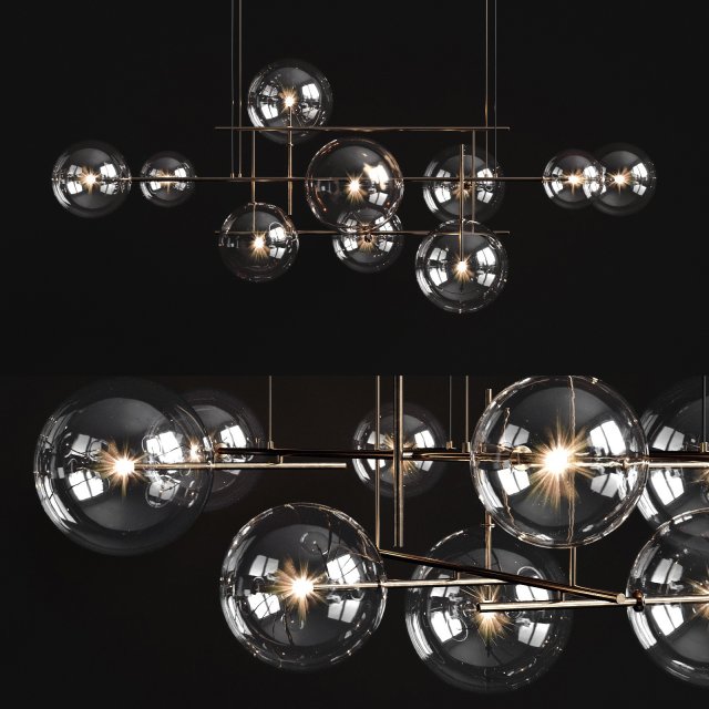 chandelier gallotti radice bolle horizontal 3D Model .c4d .max .obj .3ds .fbx .stl .blend 