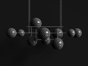 chandelier gallotti radice bolle horizontal 3D Model