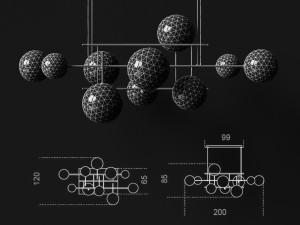 chandelier gallotti radice bolle horizontal 3D Model