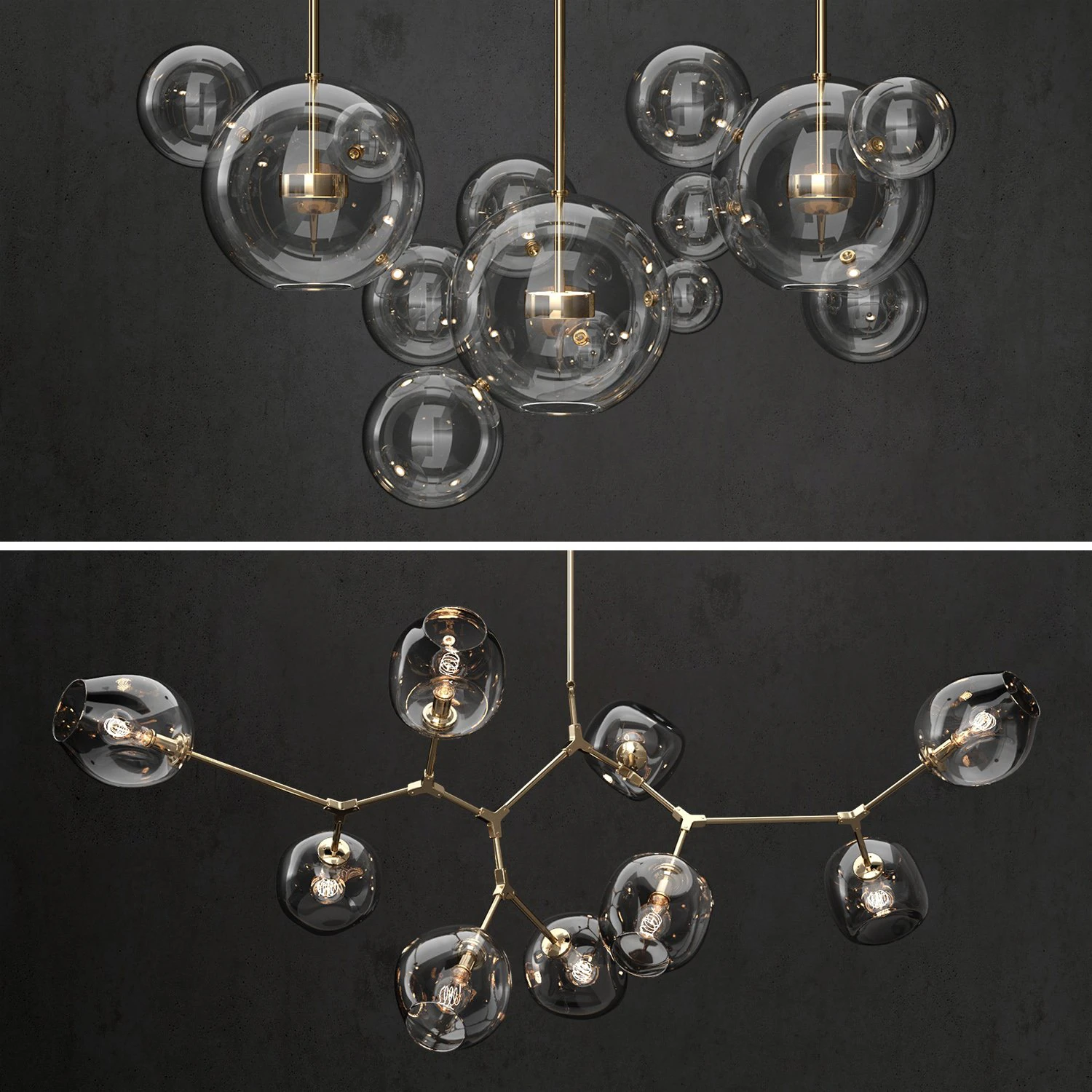branching bubble and g c bolle 3D Model .c4d .max .obj .3ds .fbx .stl .blend