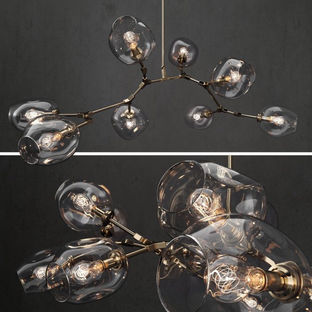 branching bubble 8 lamps 3 3D-Modell .c4d .max .obj .3ds .fbx .stl .blend 