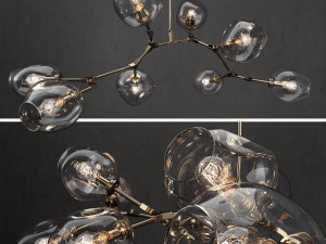branching bubble 8 lamps 3 3D Model