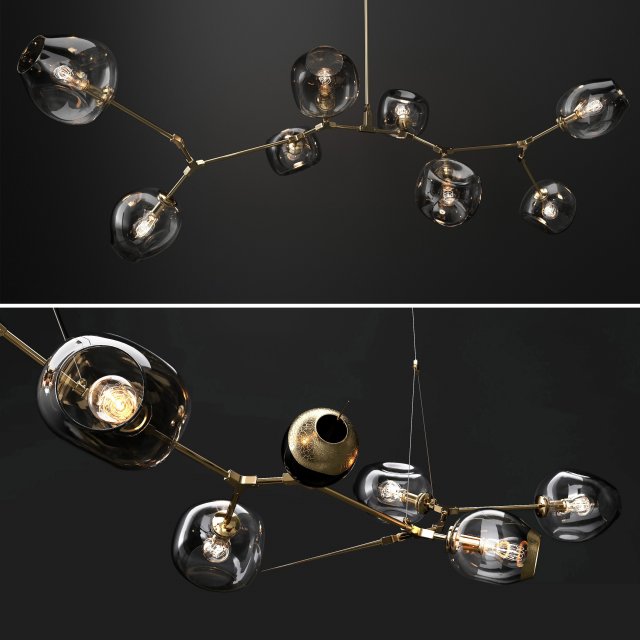 branching bubble and branching burst Model 3D .c4d .max .obj .3ds .fbx .stl .blend 