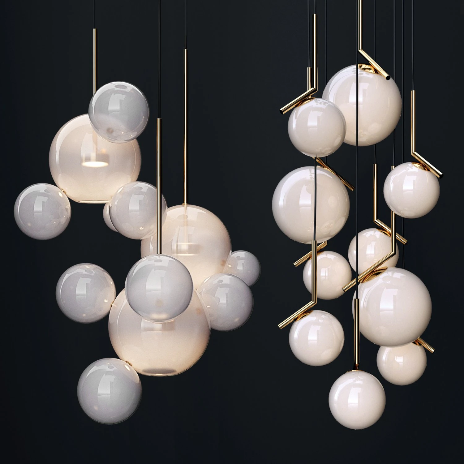 chandeliers ic and g c bolle 3D Model .c4d .max .obj .3ds .fbx .stl .blend 