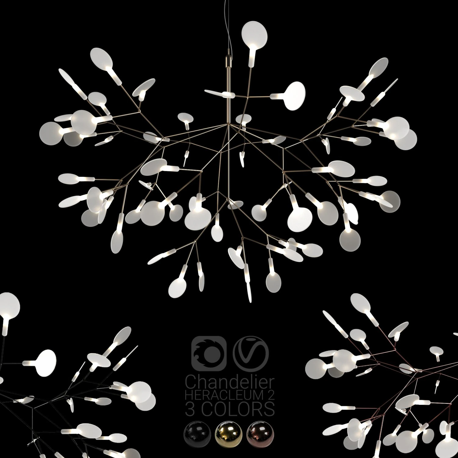 moooi heracleum 2 small 3D Model .c4d .max .obj .3ds .fbx .stl .blend 
