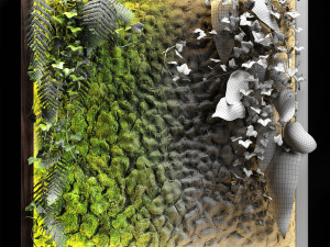 vertical garden moss modules 3 3D 모델