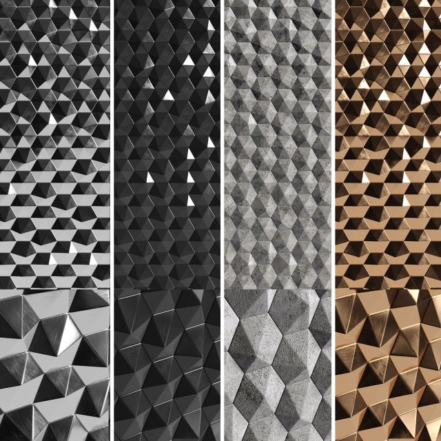 3d panels hexagons Model 3D .c4d .max .obj .3ds .fbx .stl .blend 