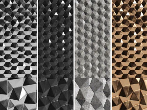 3D-Paneele Sechsecke 3D Modell