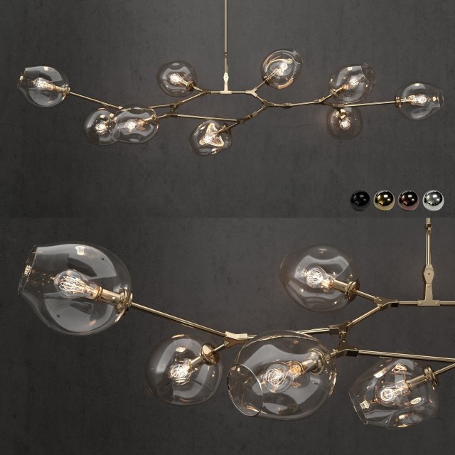 collection branching bubble 9 lamps 3 3D 모델 .c4d .max .obj .3ds .fbx .stl .blend 