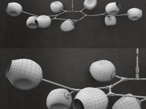 collection branching bubble 9 lamps 3 3D 모델