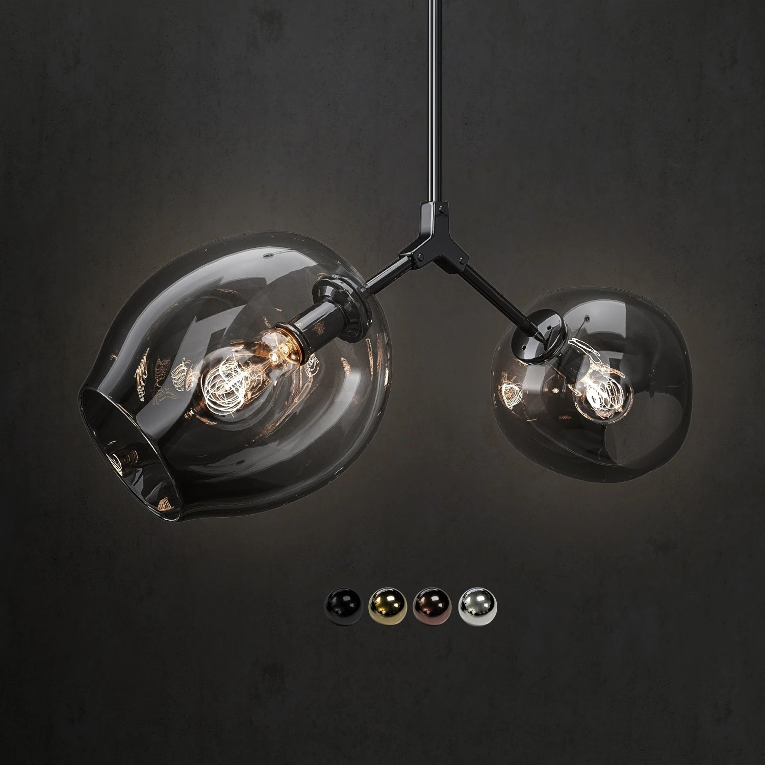 branching bubble 2 lamps 3D Model .c4d .max .obj .3ds .fbx .stl .blend