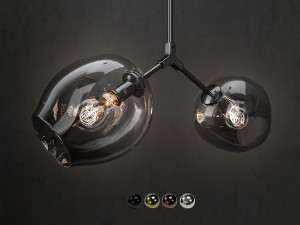 branching bubble 2 lamps 3D मॉडल
