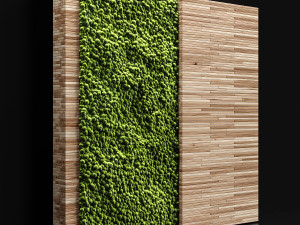 vertical garden and planks 2 3D Model