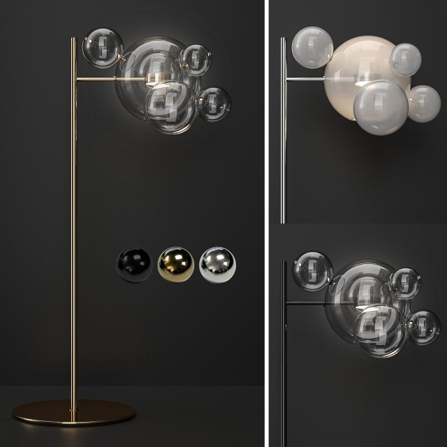 floor lamp giopato coombes bolle 6 bubbles Modèle 3D .c4d .max .obj .3ds .fbx .stl .blend 