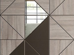 wooden panels with mirrors Model 3D