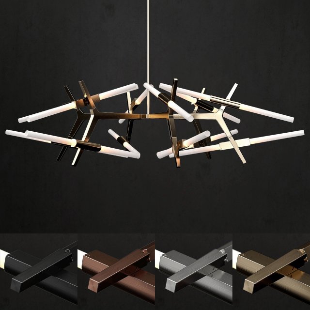 chandelier agnes 24 lights 3Dモデル .c4d .max .obj .3ds .fbx .stl .blend 