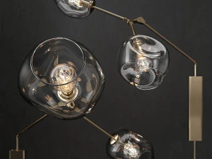 dallanan kabarcık duvar lambası 3D Model