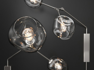 branching bubble wall light Model 3D