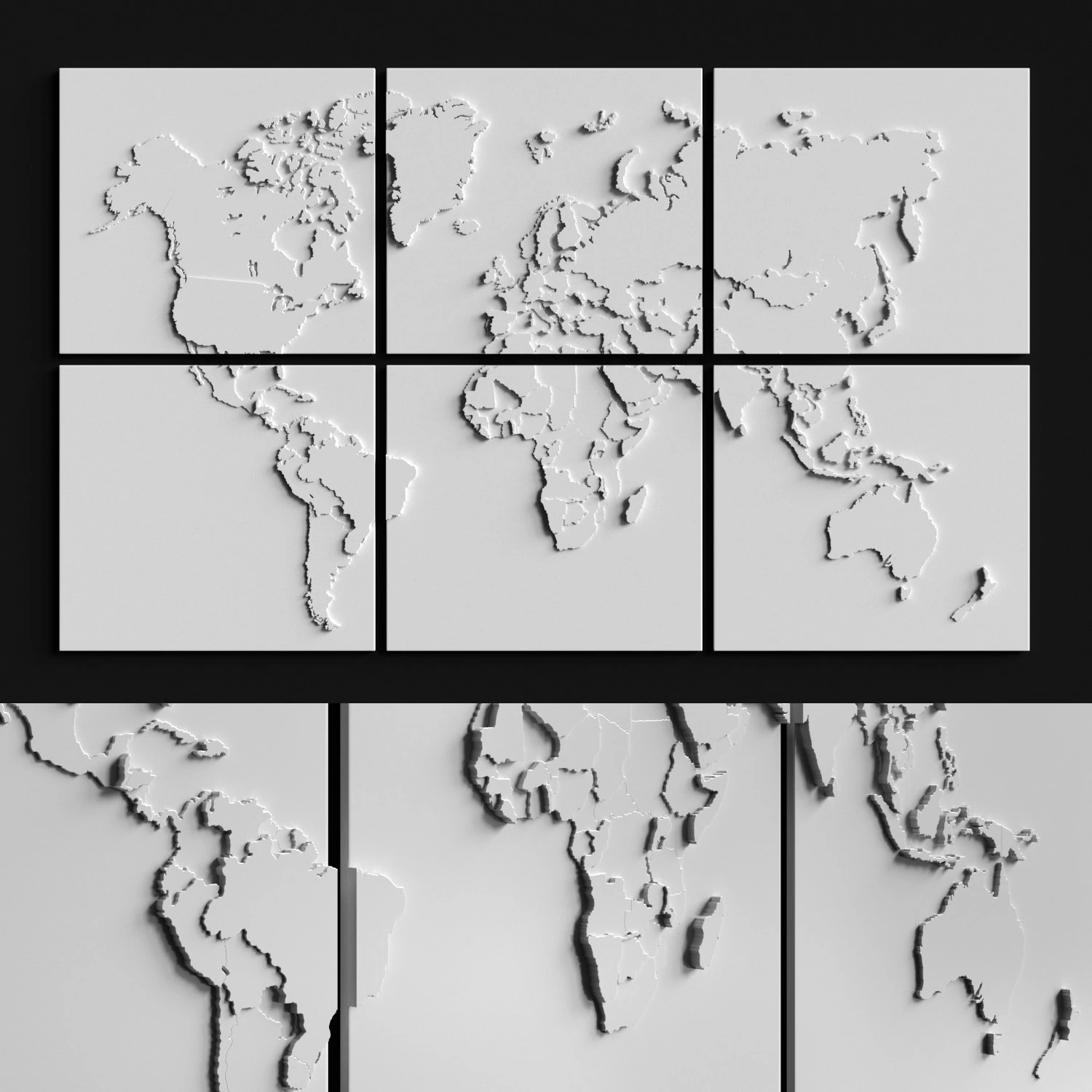 gypsum frames 3D Model .c4d .max .obj .3ds .fbx .stl .blend 