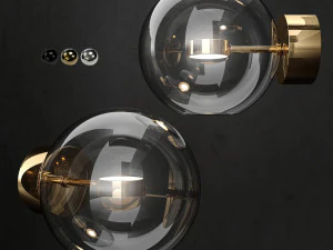 giopato et coombes applique bolle 1 lampe Modèle 3D