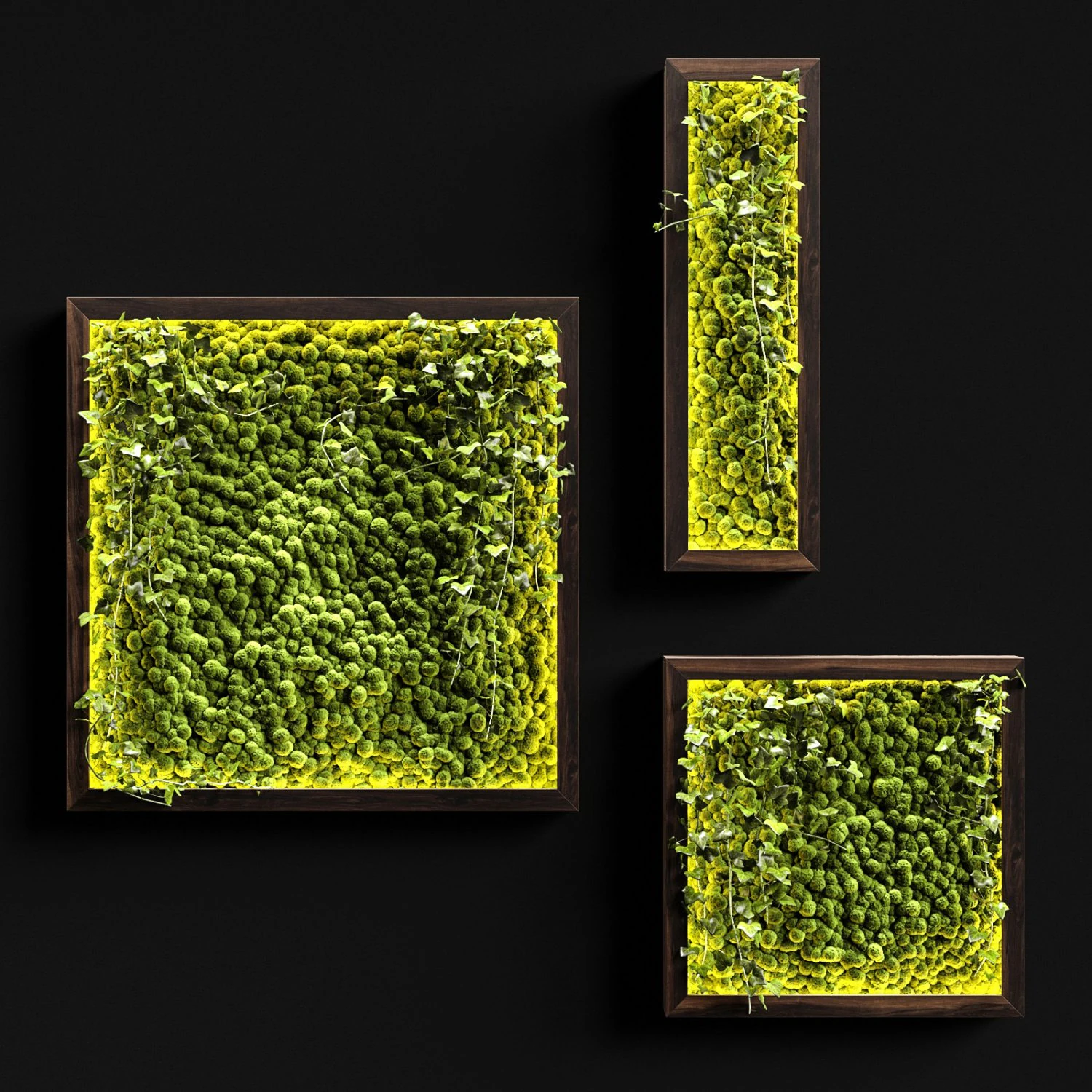 vertical garden moss modules 4 3D Model .c4d .max .obj .3ds .fbx .stl .blend 
