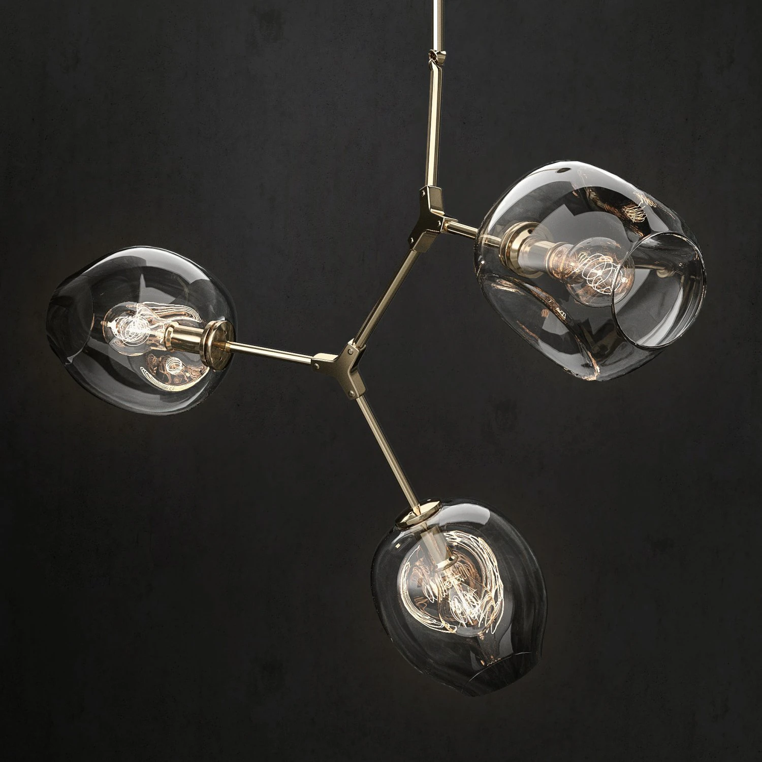 branching bubble 3 lamps 3D Model .c4d .max .obj .3ds .fbx .stl .blend