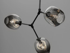 branching bubble 3 lamps 3D Model