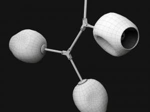 branching bubble 3 lamps 3D Model