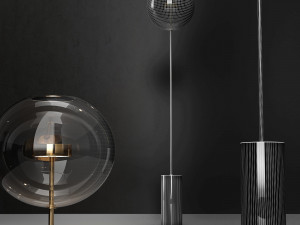 floor lamp giopato and coombes bolle soffio long 3D Model