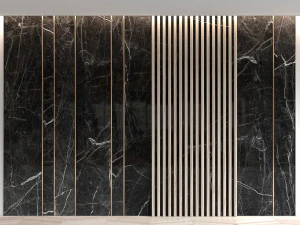 marble panels with planks 3D Model