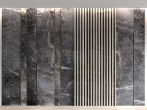 marble panels with planks Model 3D