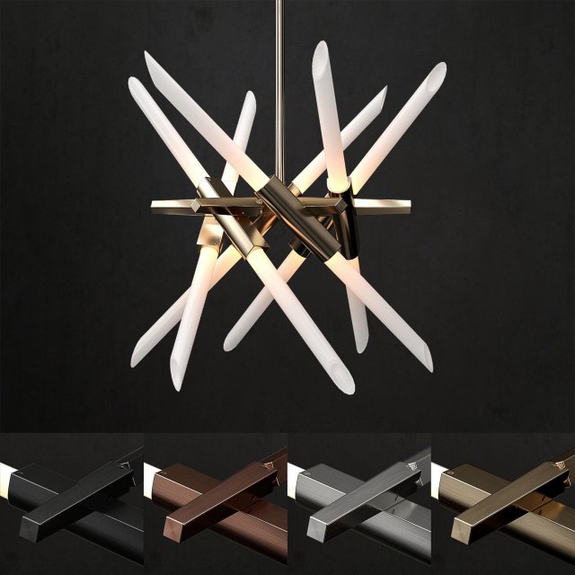 chandelier agnes 12 lights 2 3D 模型 .c4d .max .obj .3ds .fbx .stl .blend 