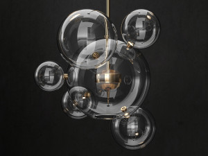 chandelier giopato coombes bolle 6 lights 3D मॉडल