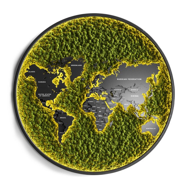 vertical garden world map Model 3D .c4d .max .obj .3ds .fbx .stl .blend 