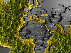 vertical garden world map Model 3D
